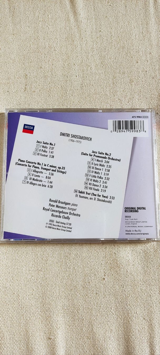 CD: CD Dmitri Schostakowitsch "The Jazz Album" – Usato da Zürich venduto da imago6912 1