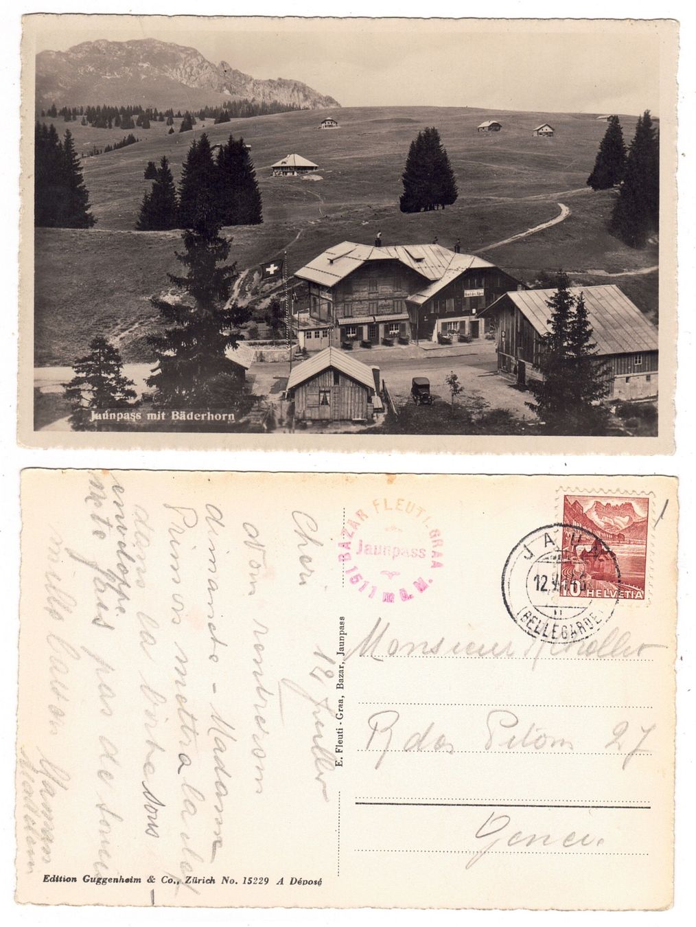 Cartoline postali: Jaunpass mit Bäderhorn – Usato da La Tour-de-Peilz venduto da amjust