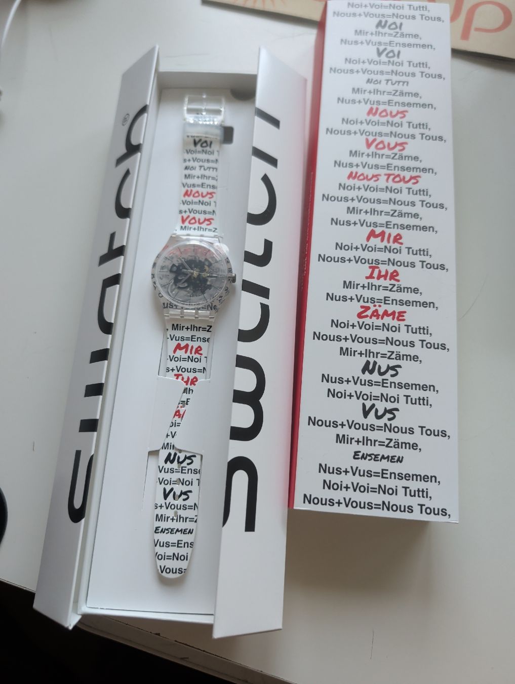 Swatch Orologi: Swatch Gent "Vous ET Moi" watch, transparent, new – Nuovo e nell'imballaggio originale da Pfäffikon SZ venduto da jer_6mmr