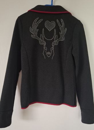 Schöne Dirndl Jacke mit glitzernden Steinchen Hirschmotiv