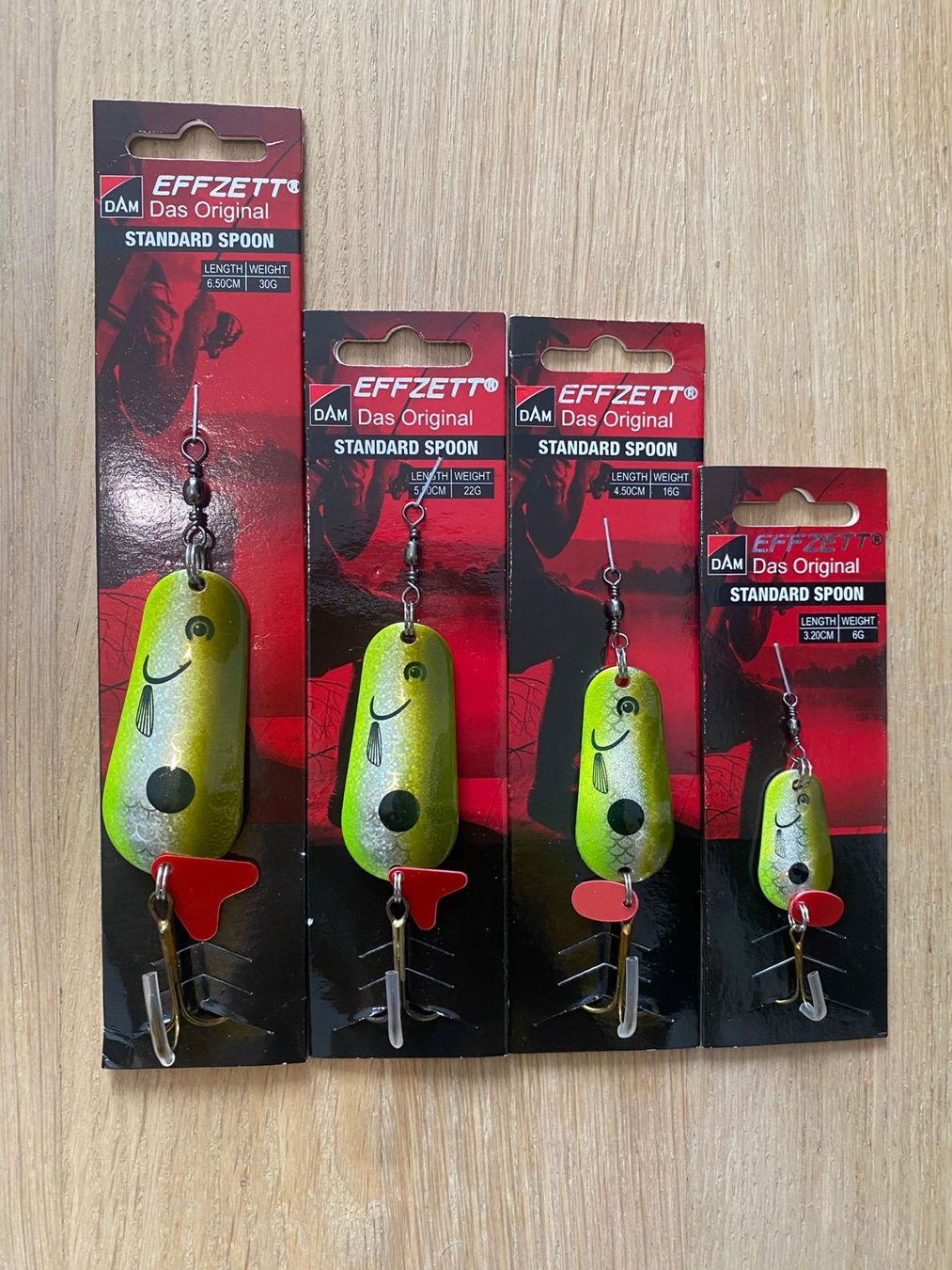 Dam Esche: D.A.M Effzett Spoon Standard Set – Nuovo e nell'imballaggio originale da Widnau venduto da Fishingtackle_Oggy