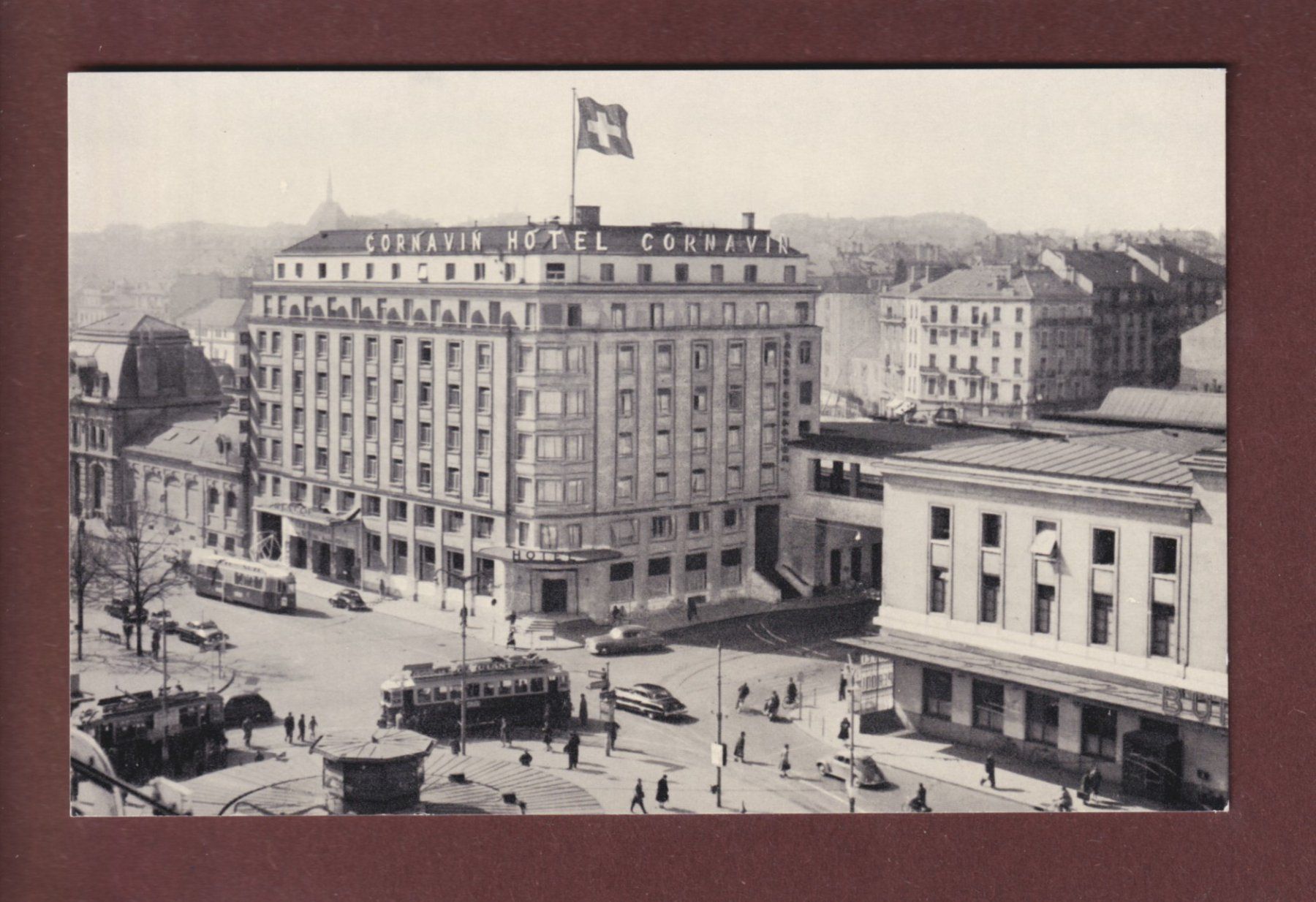 Ansichtskarten: GENEVE - Hôtel Cornavin - Tram – Gebraucht aus Pully von nicecards