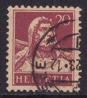 SBK-Nr. 154 (Tellbrustbild, rotlila 1921) gestempelt