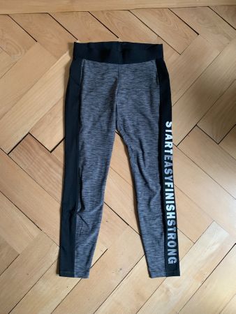 Sport Leggings grau-schwarz M