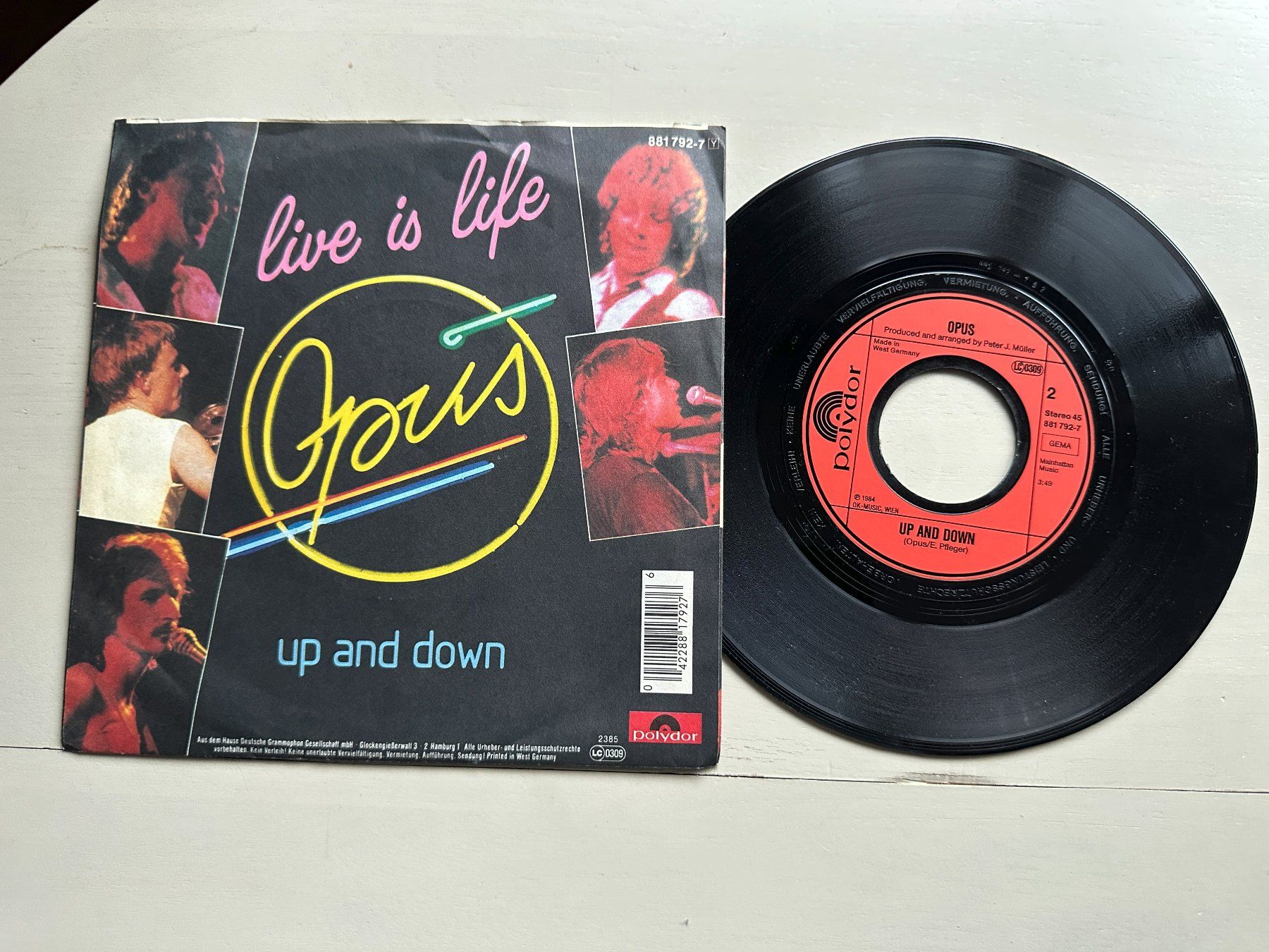 OPUS live is life der Super Kult Hit tolle Single 80's Top (Gebraucht ...