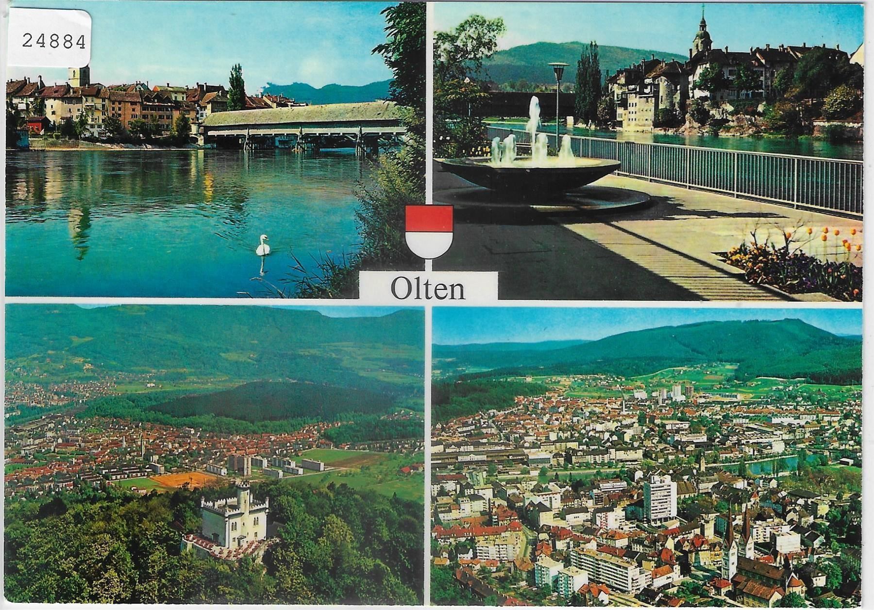 Cartoline postali: Olten SO - Holzbrücke, Brunnen, Säli – Antico da Ettingen venduto da Kartenplanet