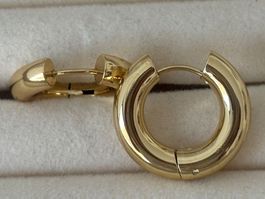 Luxus Elegante Edelsthal Kreolen Ohrschmuck  Farbe: Gold