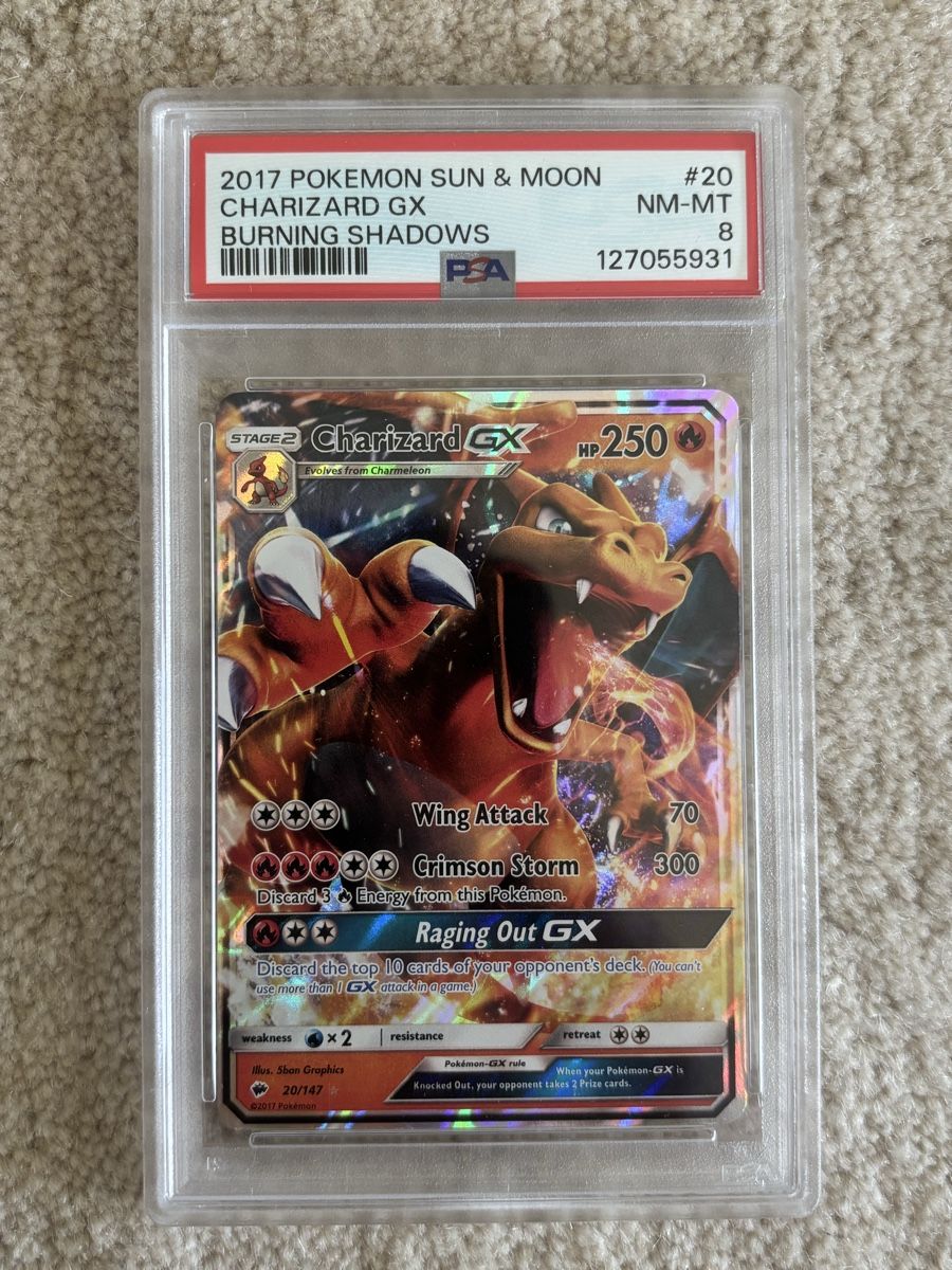 Pokémon Carte collezionabili: Pokemon: Charizard GX 20/147, PSA 8, 2017 Sun & Moon, ENG – Nuovo (secondo la descrizione) da Maur venduto da _LukasM_