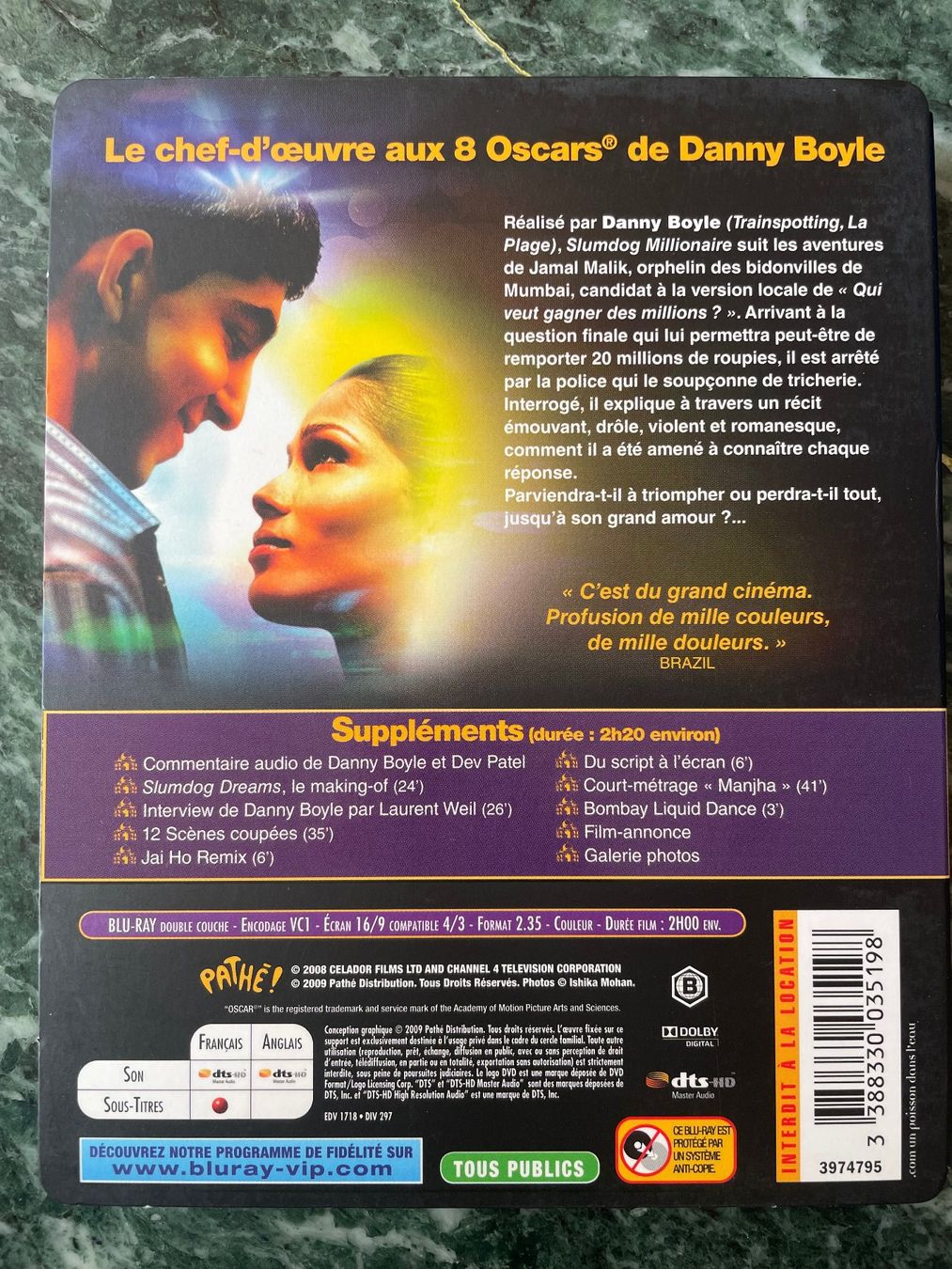 Tutti i DVDs: Slumdog Millionaire (blu-ray) – Usato da Vevey venduto da c_lathion 1