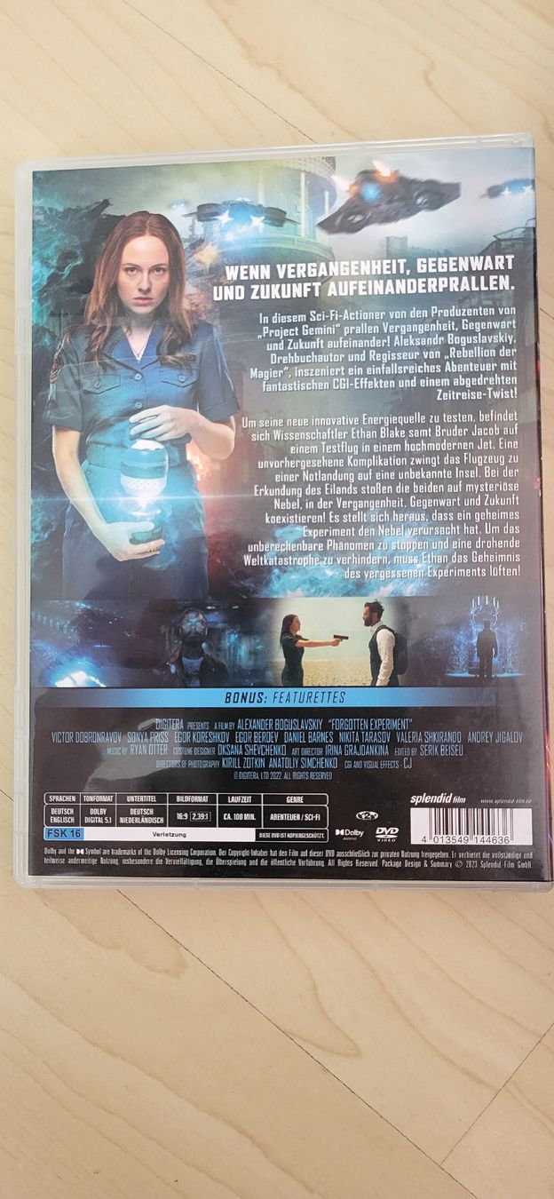 Alle DVDs: Forgotten Experiment - Science-Fiction-Thriller, DVD! – Gebraucht aus Uttigen von TomTom_ 1
