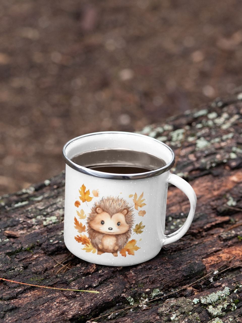 Tassen: Herbst Igel Emaille Tasse Tee Kaffee NEU – Neu und originalverpackt aus Balsthal von tudorf