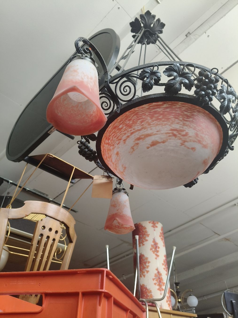 Lampadari & plafoniere: Art-Deco-Deckenleuchte aus Schmiedeeisen  – Usato da Zwingen venduto da inf_2blh 3