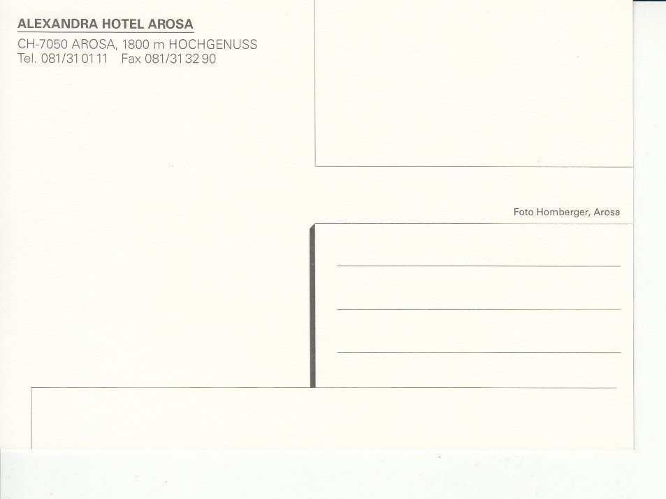 Cartoline postali: Arosa 3 um 1995 – Usato da Bürglen TG venduto da StampGraf 1