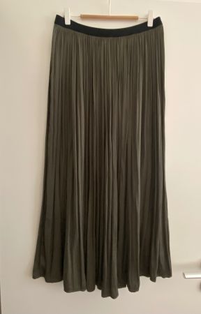 MAIOSN 123 Kim Jupe fluide kaki taille élastique 38/40
