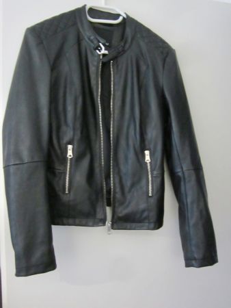 Mädchen Kunstleder Jacke schwarz Gr.36