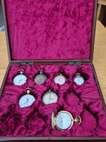 Lot de 7 montres gousset avec écrin en bois