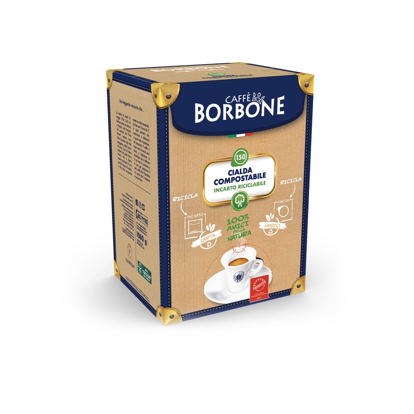 Cibi & Specialità: Cialde Caffè Borbone Miscela Blu 150 Stk. kompostierbar – Nuovo e nell'imballaggio originale da Kaiseraugst venduto da Sorgenti 1