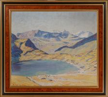 Erich Erler (-Samedan): Lej da Tscheppa mit Piz Corvatsch