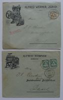 1901/04, Briefe illustriert, Druckmaschinen Alfred Werner ZH