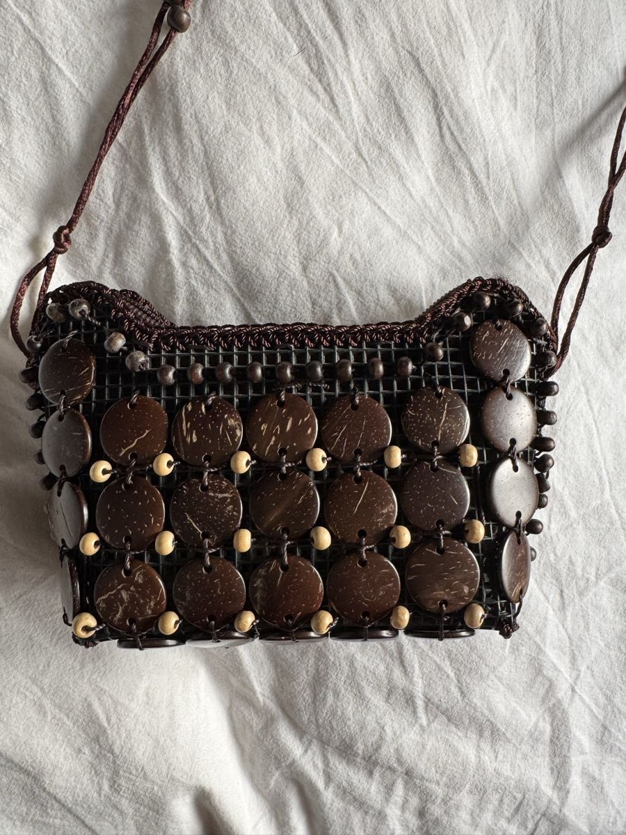 Borse da donna: Small Coconut Shell Beads Bag - New - Handmade in Peru – Nuovo (secondo la descrizione) da Zürich venduto da olalinda 7