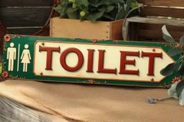 Blechschild Toilet  toilette WC