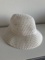 Hallhuber Sommerhut gehäkelt weiss Grösse EHG Neu
