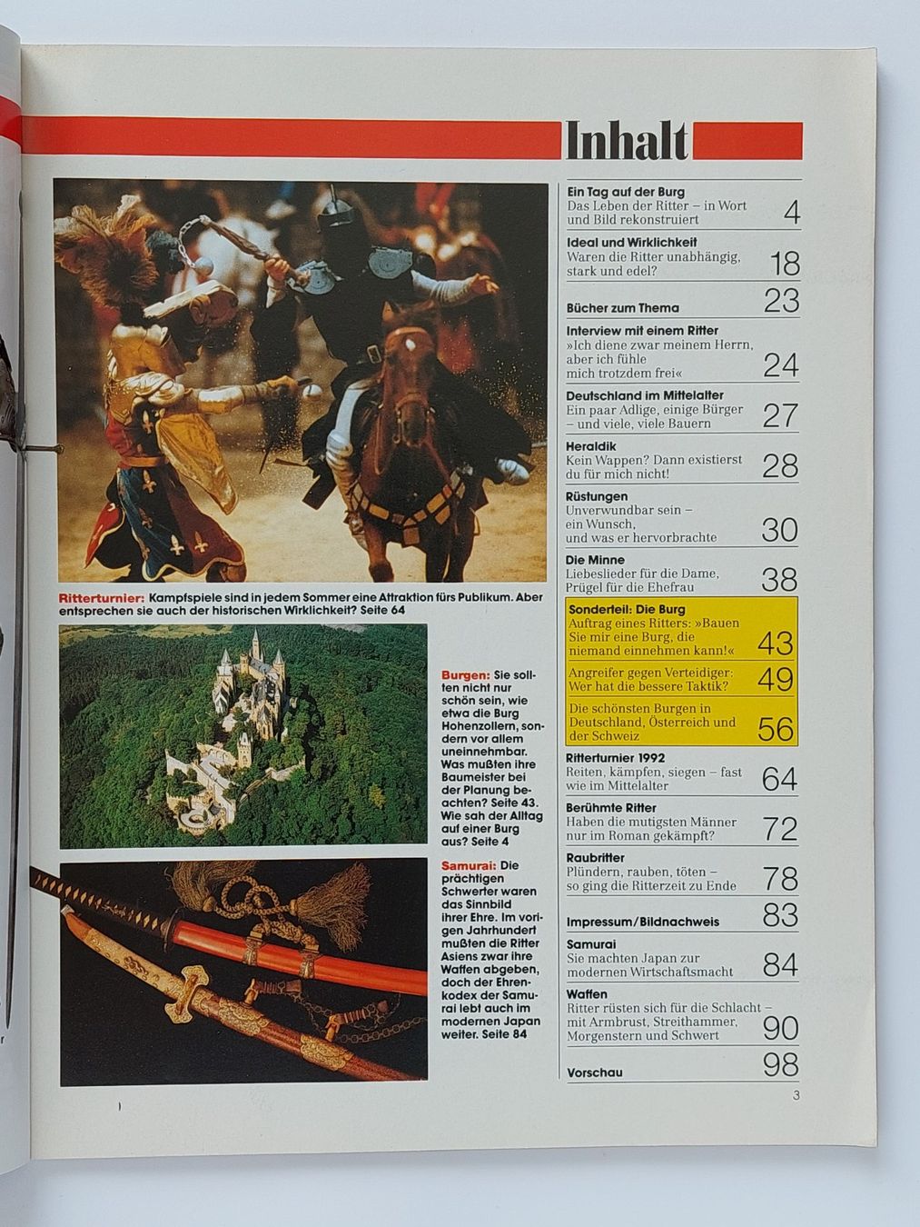 Riviste & Magazine: Die Welt der Ritter - P.M. Perspektive 92/030 – Usato da Liebefeld venduto da Helveticus6 2