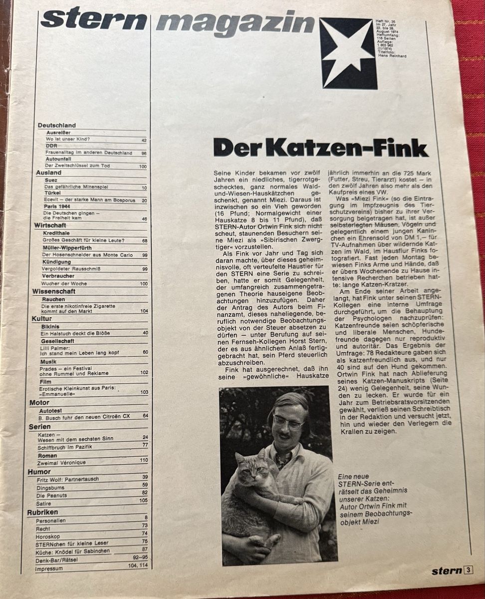 Riviste & Magazine: STERN-22. Aug.1974 – Usato da hunzenschwil venduto da Oldipark 1