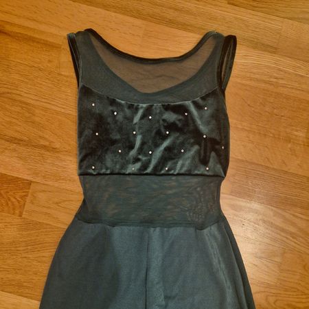 Hosenanzug Jumpsuit Gr. XS grün Glitzer