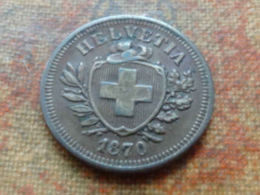 Tutti le monete: 1 Rp. 1870  (B) – Usato da Romanel-sur-Lausanne venduto da Swift13