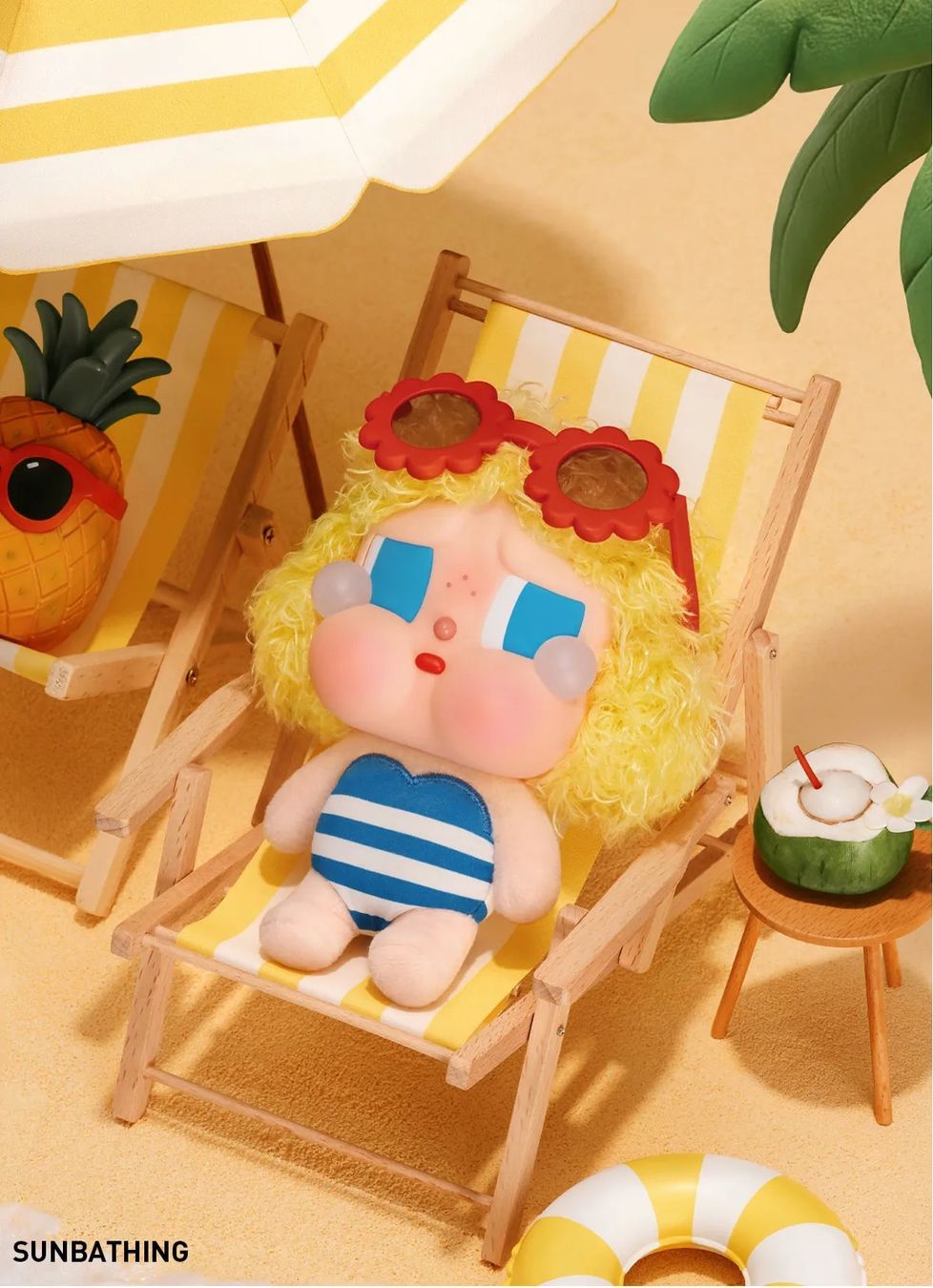 Pop Mart Statuette: POP MART CRYBABY Vacation Mode On Plush SUNBATHING – Nuovo e nell'imballaggio originale da Belmont-Lausanne venduto da HausPopCharm 3