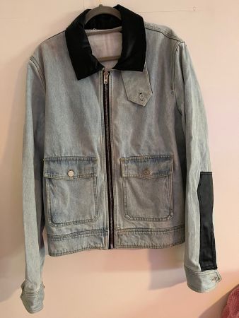 Givenchy Jeans Jacke mit Leder Details, Seltenes Teil!