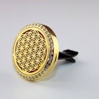 Diffusor - Blume des Lebens - Messing Ø 3 cm mit Strass
