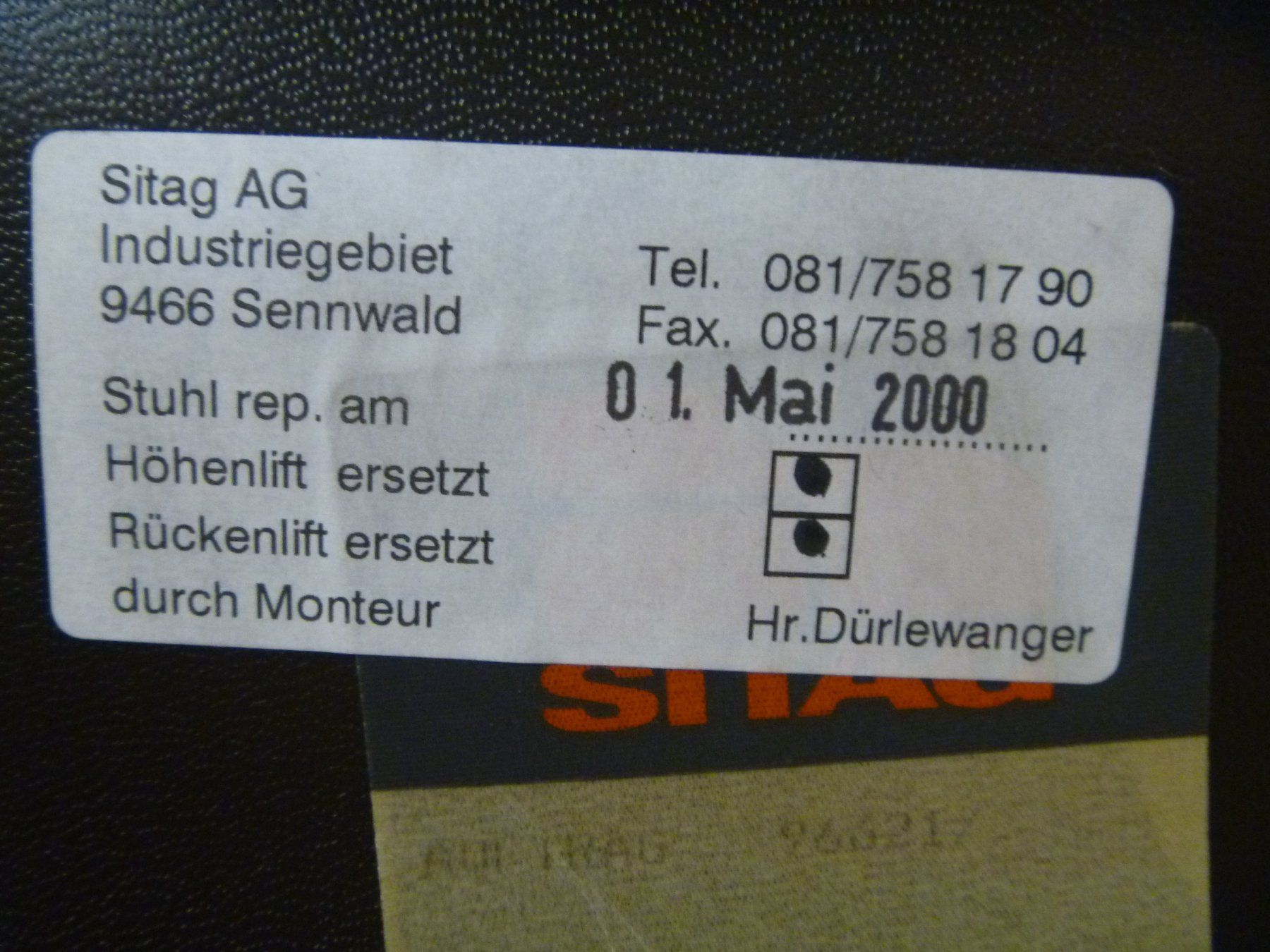 Sitag Sedie: Bürostuhl Sitag – Usato da Rüti ZH venduto da baumchen 2
