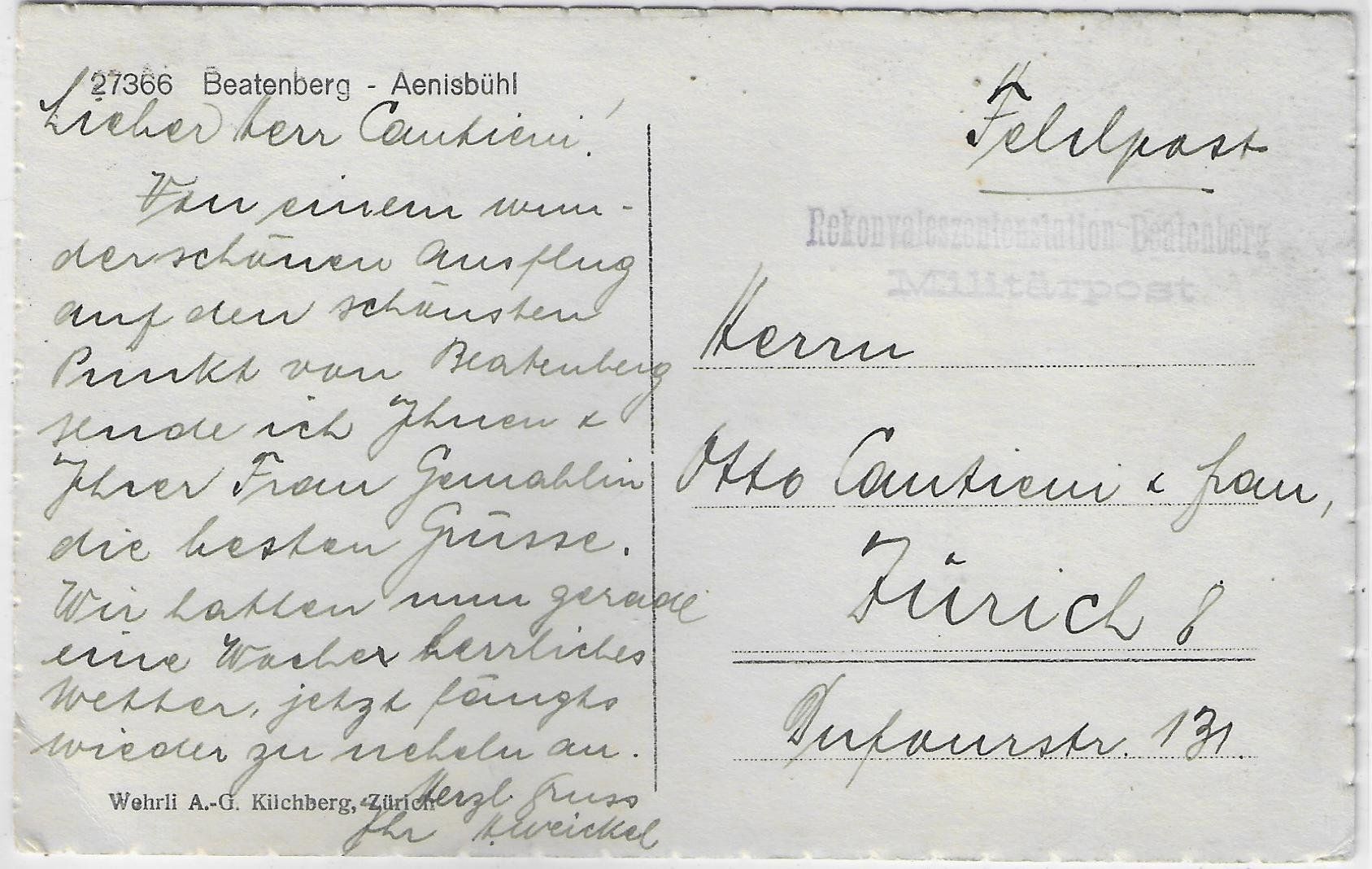 Cartoline postali: Beatenberg - Aenisbühl – Usato da Ettingen venduto da Kartenplanet 1