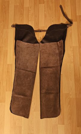 Neue Leder-Westernchaps Braun | Ungetragen | Reitchap