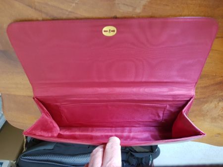 Vintage Damen Hand Tasche Brieftasche Rot