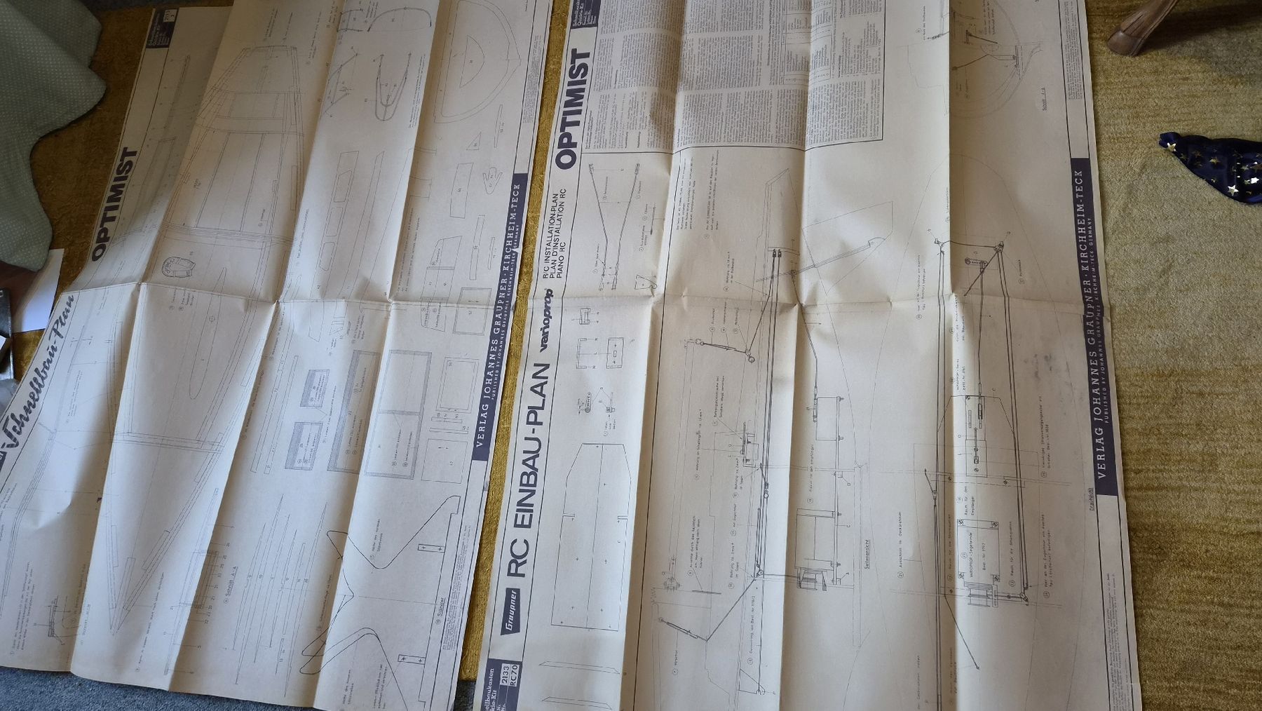 Graupner RC Kits de montage: Graupner Optimist RC Einbau-Plan Bauplan Vintage  – D'occasion à Kölliken par MissesBossTop1 1