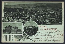 Mondschein-Lithographie Winterthur, Bahn