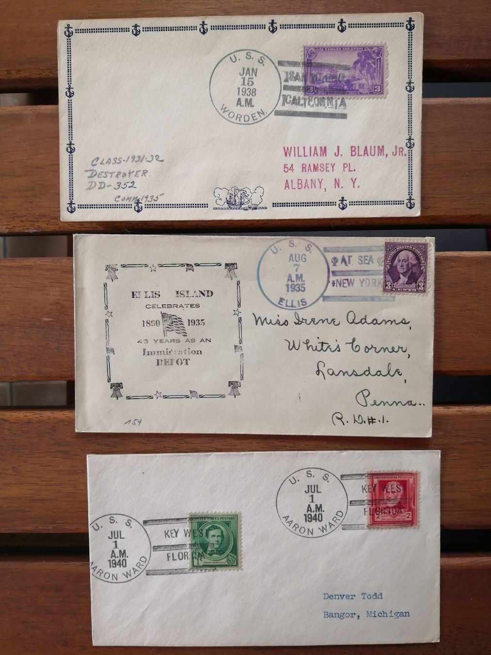 Tutti i francobolli: USS Kriegsschiffe Post  – Usato da Berikon venduto da Truk56 3