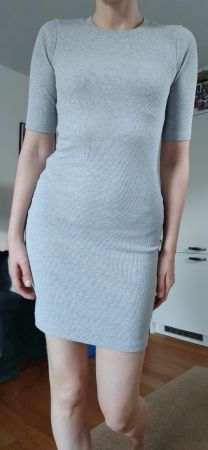 Graues figurbetontes Kleid von Even&Odd, Grösse S