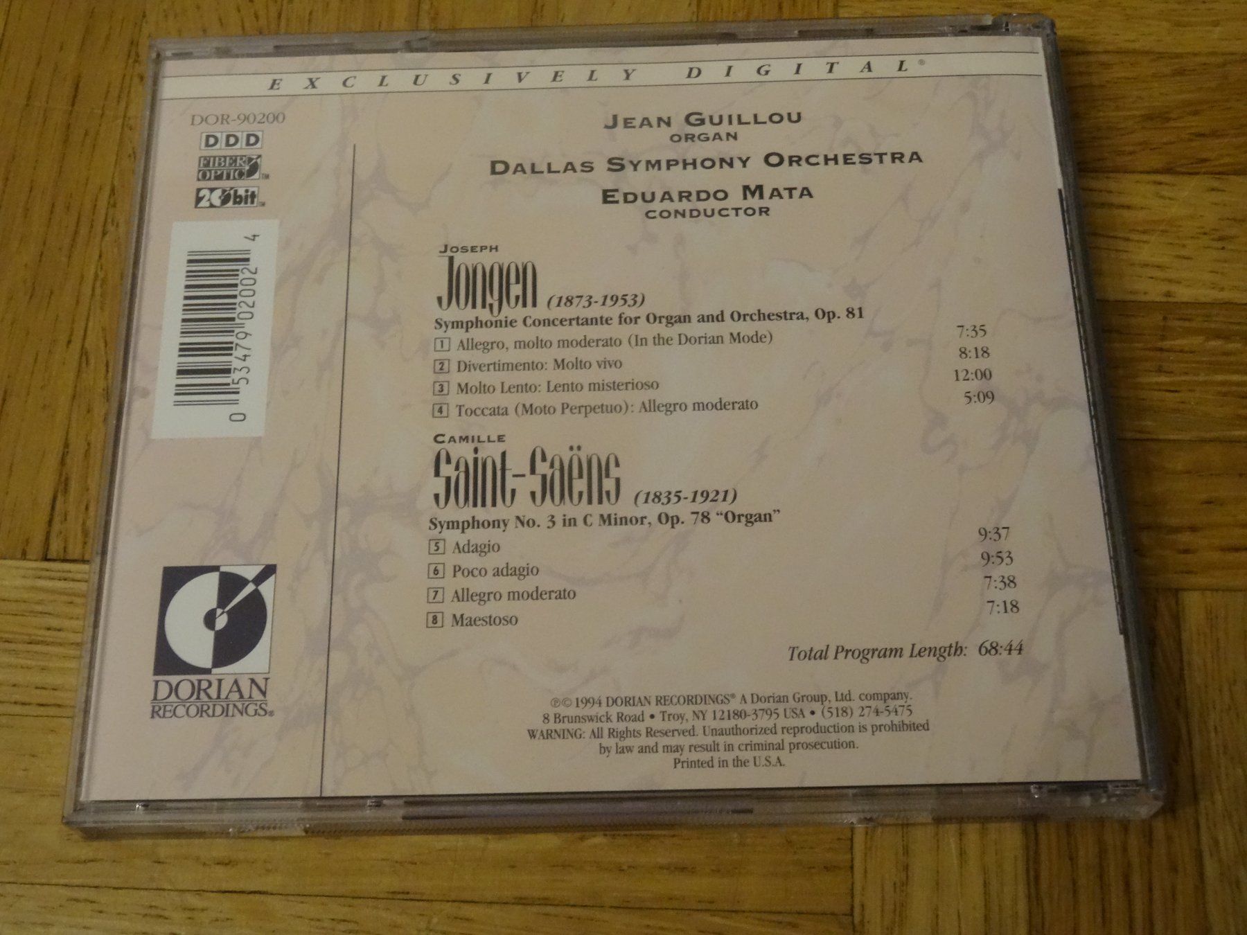 CD: Jongen - Saint-Saens - Guillou / DSO / MATA CD – Usato da Olten venduto da Disc-Ausverkauf 1