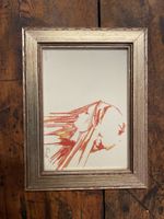 Quadro  con cornice dorata artista Poretti