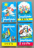 Vintage 4 Zwergenkalender für Kinder, kleine Taschenkalender