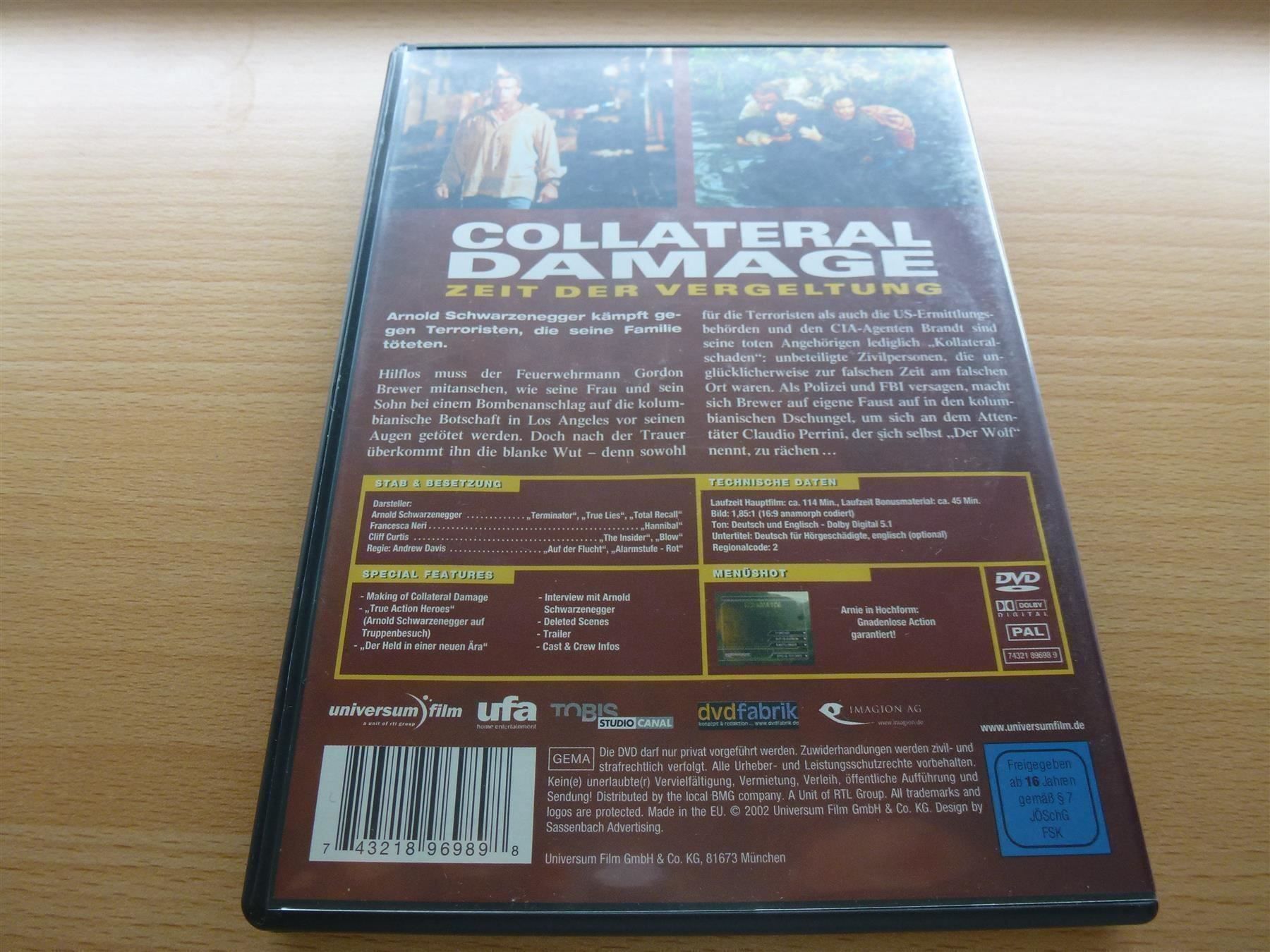 Tutti i DVDs: Collateral Damage – Usato da Hombrechtikon venduto da Maloev17 1