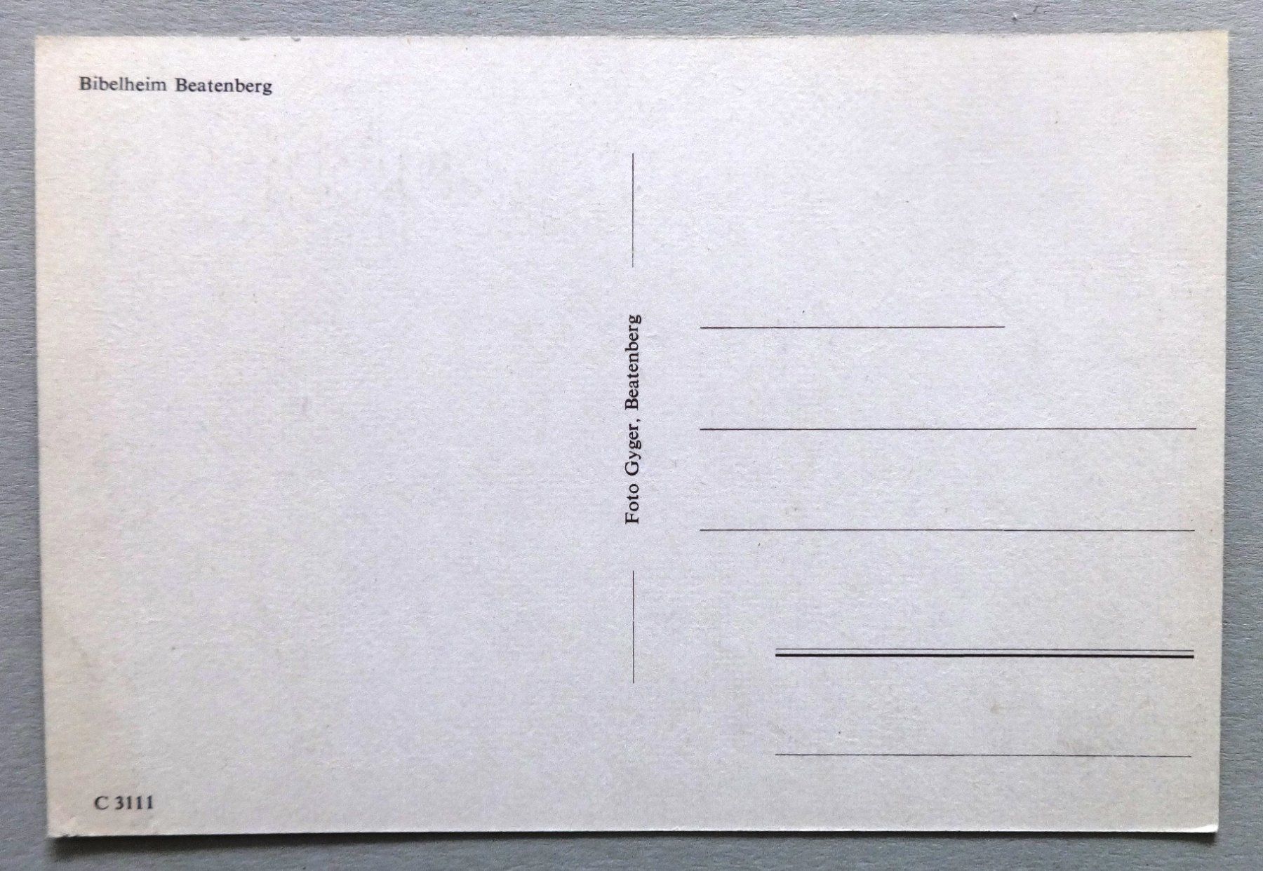Cartes postales: Bibelheim Beatenberg – Défectueux à Fétigny par Billy2miny 1