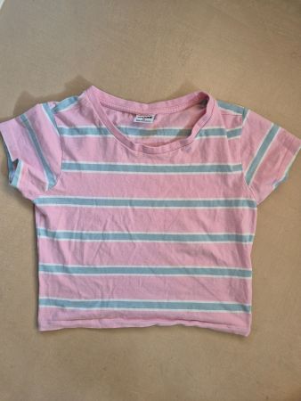 Urban Classics T-Shirt, gestreift, Rosa-Weiss, Gr. M