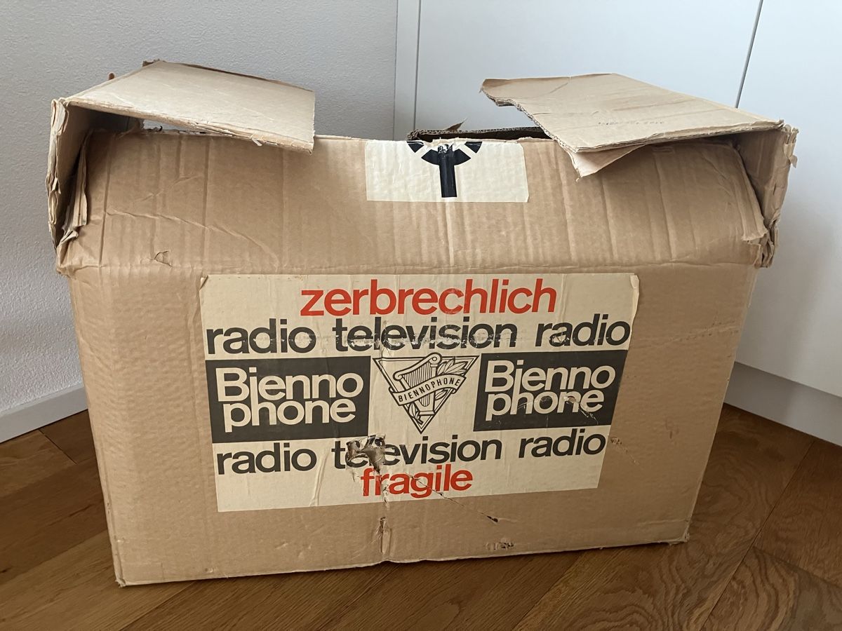 Barattoli: Antike Kartonschachtel Biennophone – Usato da Willisau venduto da son_lq7g
