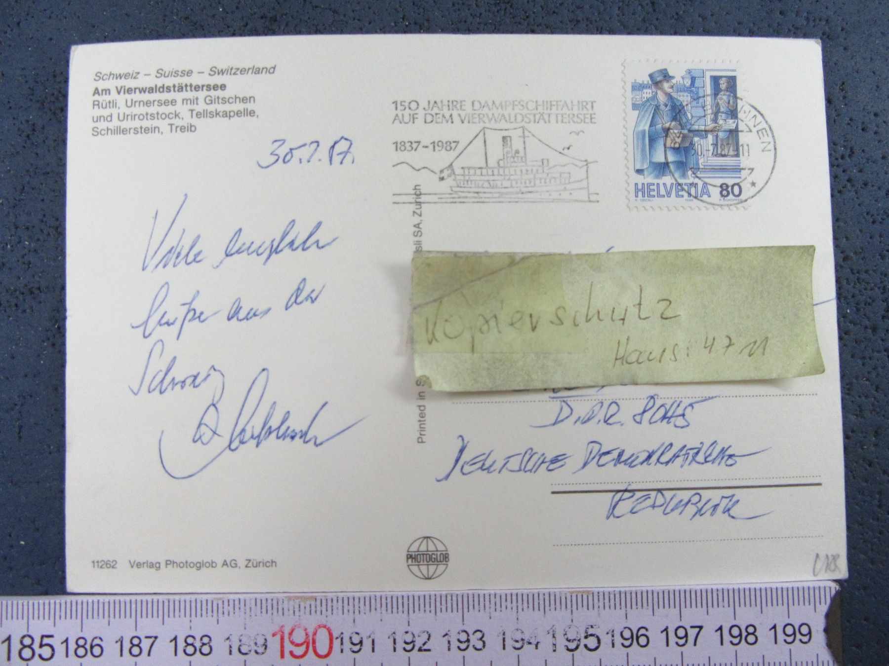 Cartoline postali: AM URNERSEE URI AK – Usato da Ettingen venduto da Hausi4711 1
