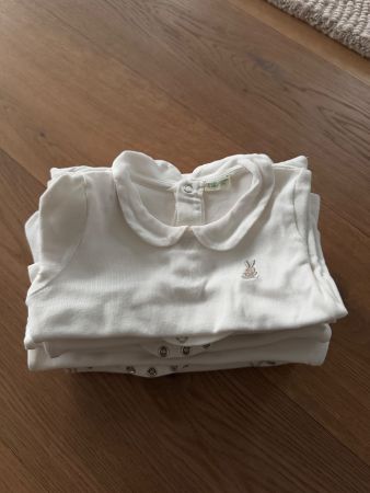 Langarm Bodys Gr. 74/80, weiss, je 2.- fr.